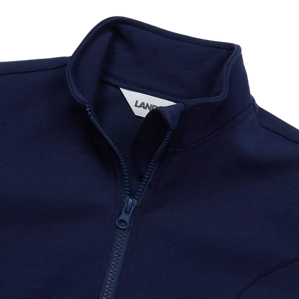 Boys Long Sleeve Knit Full Zip Mock Neck Sweatshirt