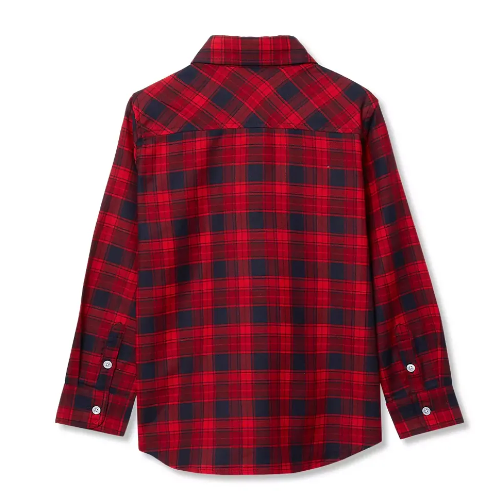 Boys Long Sleeve Poplin Shirt