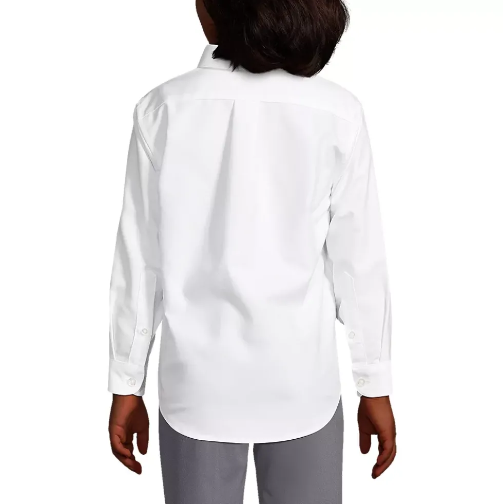 Boys Long Sleeve Solid Oxford Dress Shirt