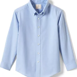 Boys Long Sleeve Solid Oxford Dress Shirt