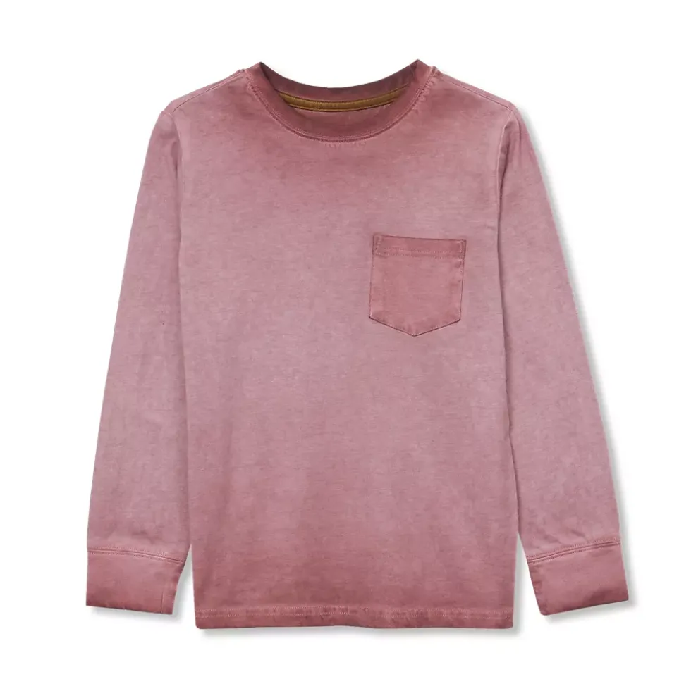 Boys Long Sleeve Washed Pocket Shirt
