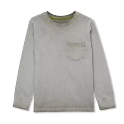 Boys Long Sleeve Washed Pocket Shirt