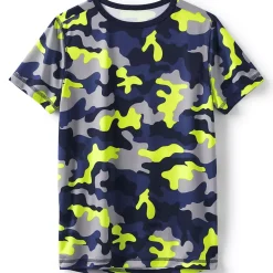Boys Short Sleeve Athletic Pattern T-Shirt