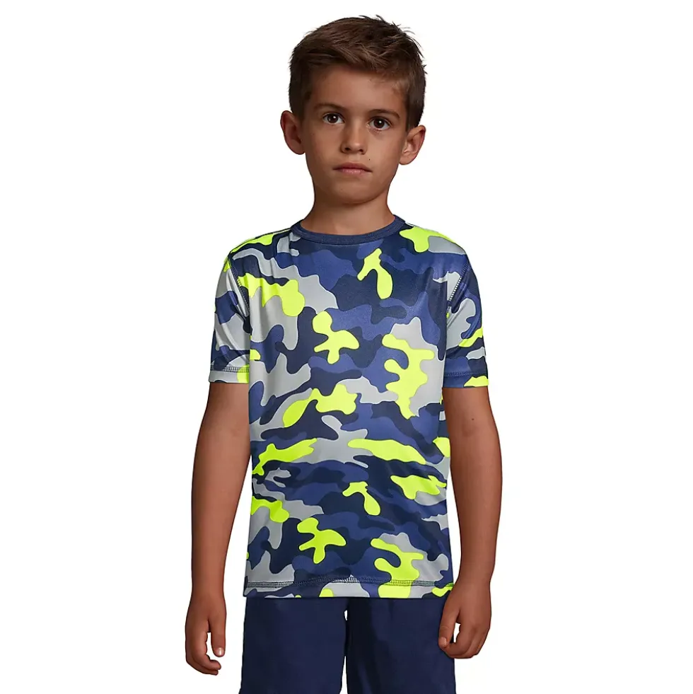 Boys Short Sleeve Athletic Pattern T-Shirt
