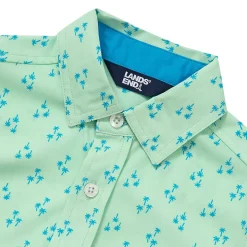 Boys Short Sleeve Button Down Performance Shirt
