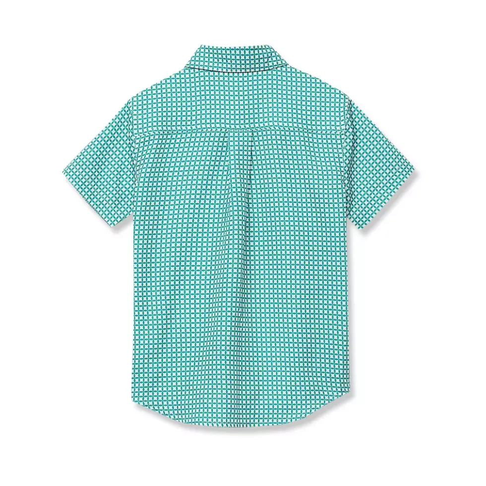 Boys Short Sleeve Button Down Performance Shirt