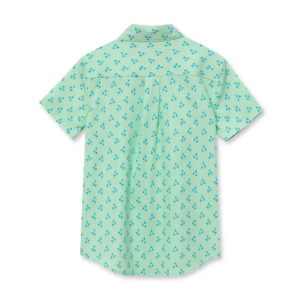 Boys Short Sleeve Button Down Performance Shirt