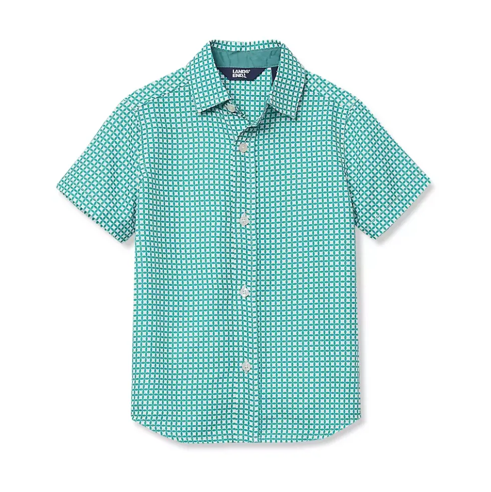 Boys Short Sleeve Button Down Performance Shirt