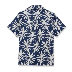Boys Short Sleeve Linen Slub Button Down Shirt