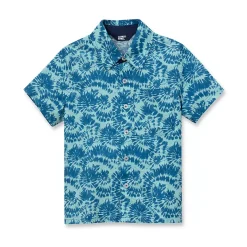 Boys Short Sleeve Linen Slub Button Down Shirt