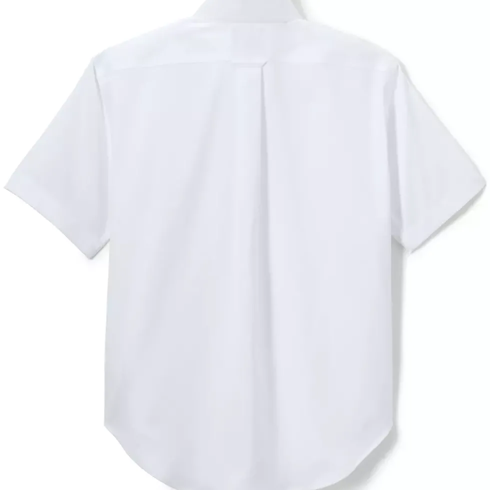Boys Short Sleeve No Iron Pinpoint Dress Shirt