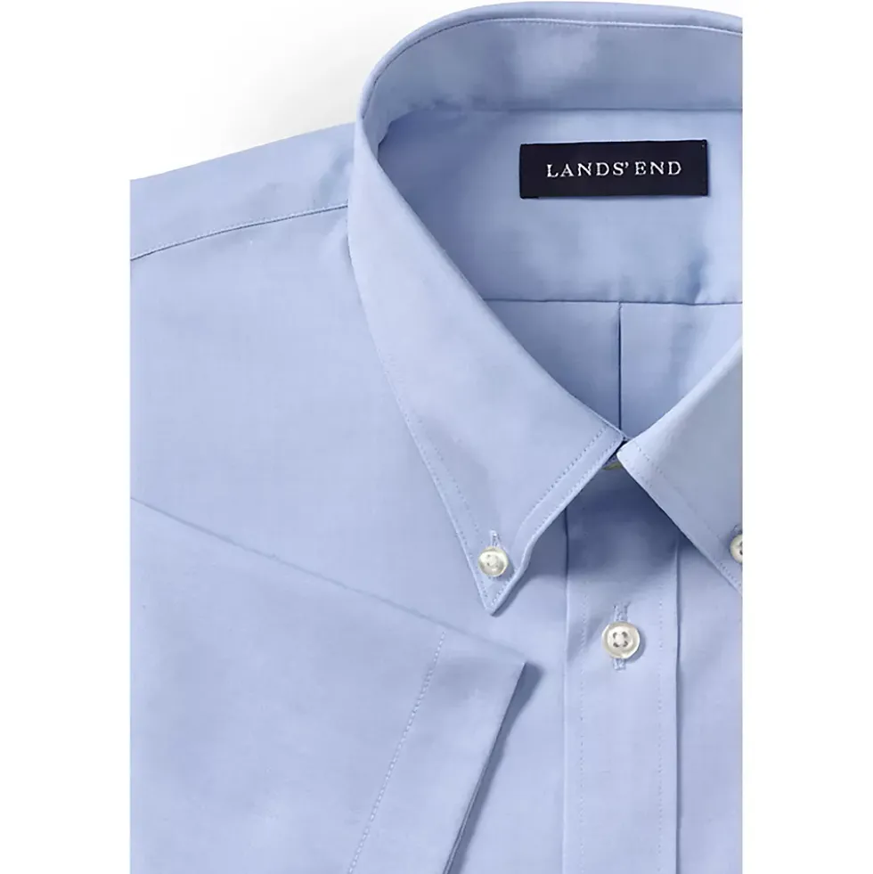 Boys Short Sleeve No Iron Pinpoint Dress Shirt