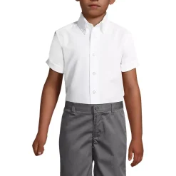 Boys Short Sleeve Oxford Dress Shirt