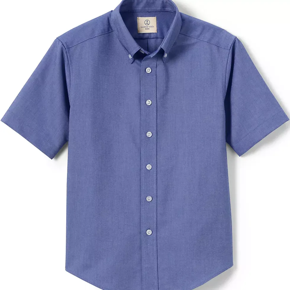Boys Short Sleeve Oxford Dress Shirt