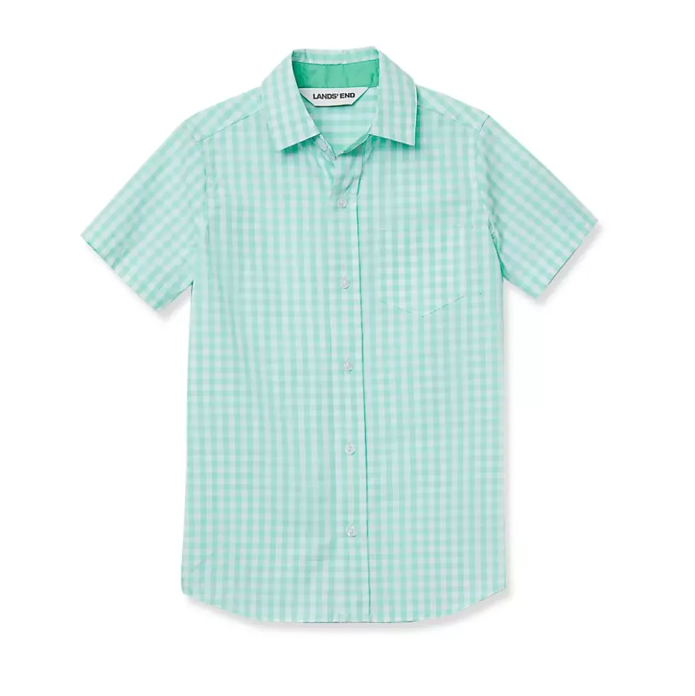Boys Short Sleeve Poplin Camp Shirt