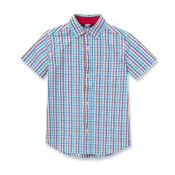 Boys Short Sleeve Poplin Camp Shirt