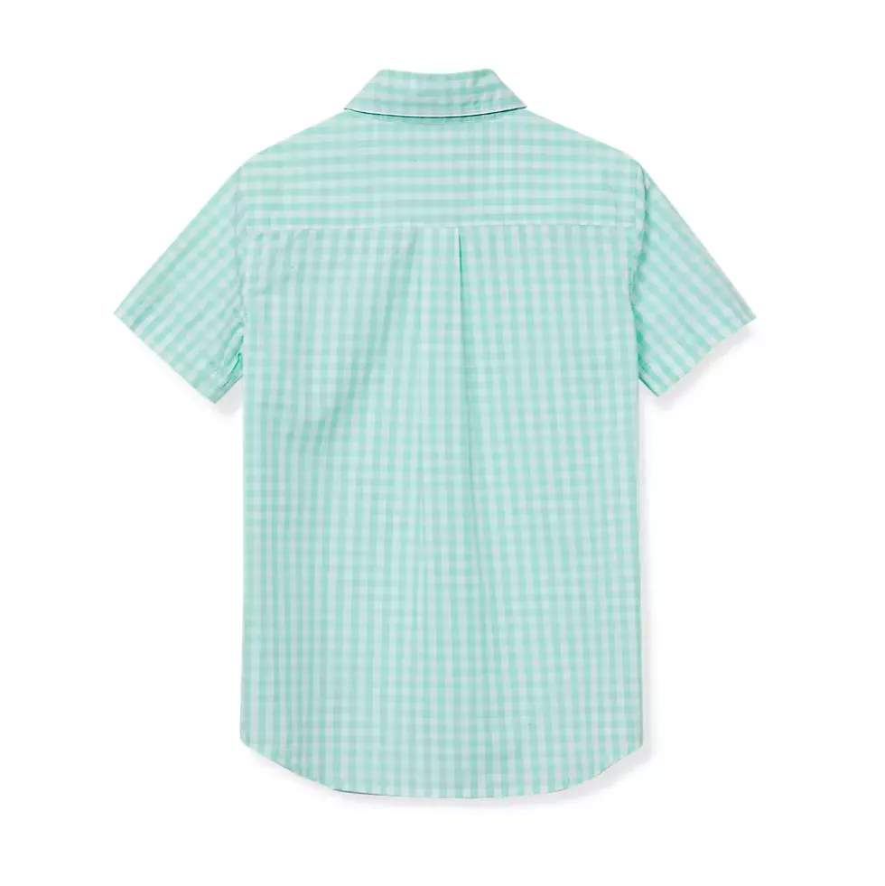 Boys Short Sleeve Poplin Camp Shirt