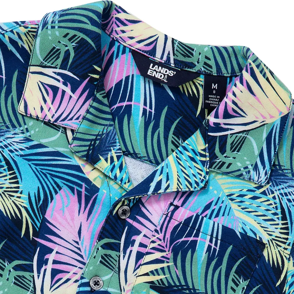 Boys Short Sleeve Slub Camp Shirt