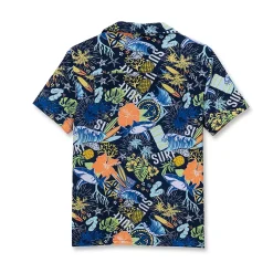Boys Short Sleeve Slub Camp Shirt