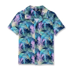 Boys Short Sleeve Slub Camp Shirt