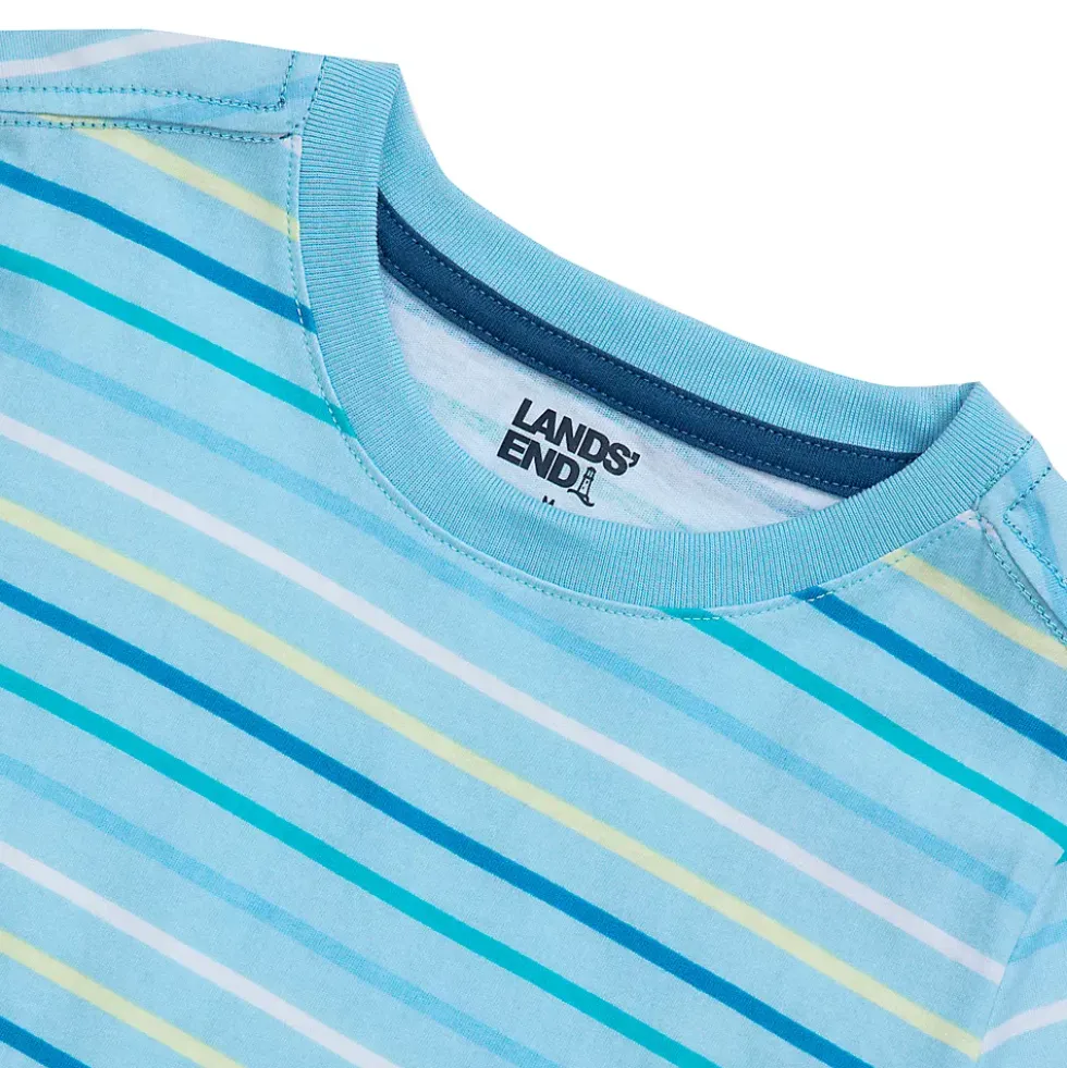 Boys Short Sleeve Stripe Crewneck Tee