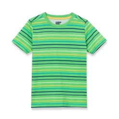 Boys Short Sleeve Stripe Crewneck Tee
