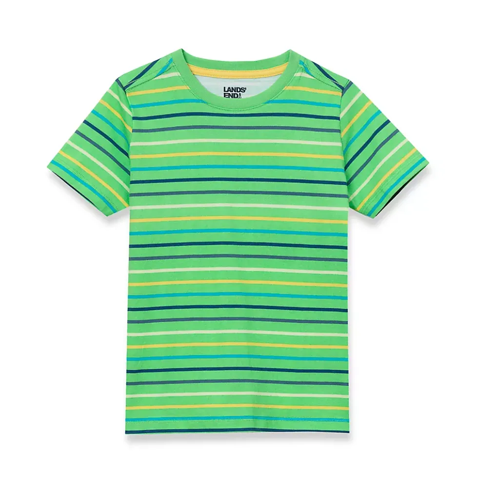 Boys Short Sleeve Stripe Crewneck Tee