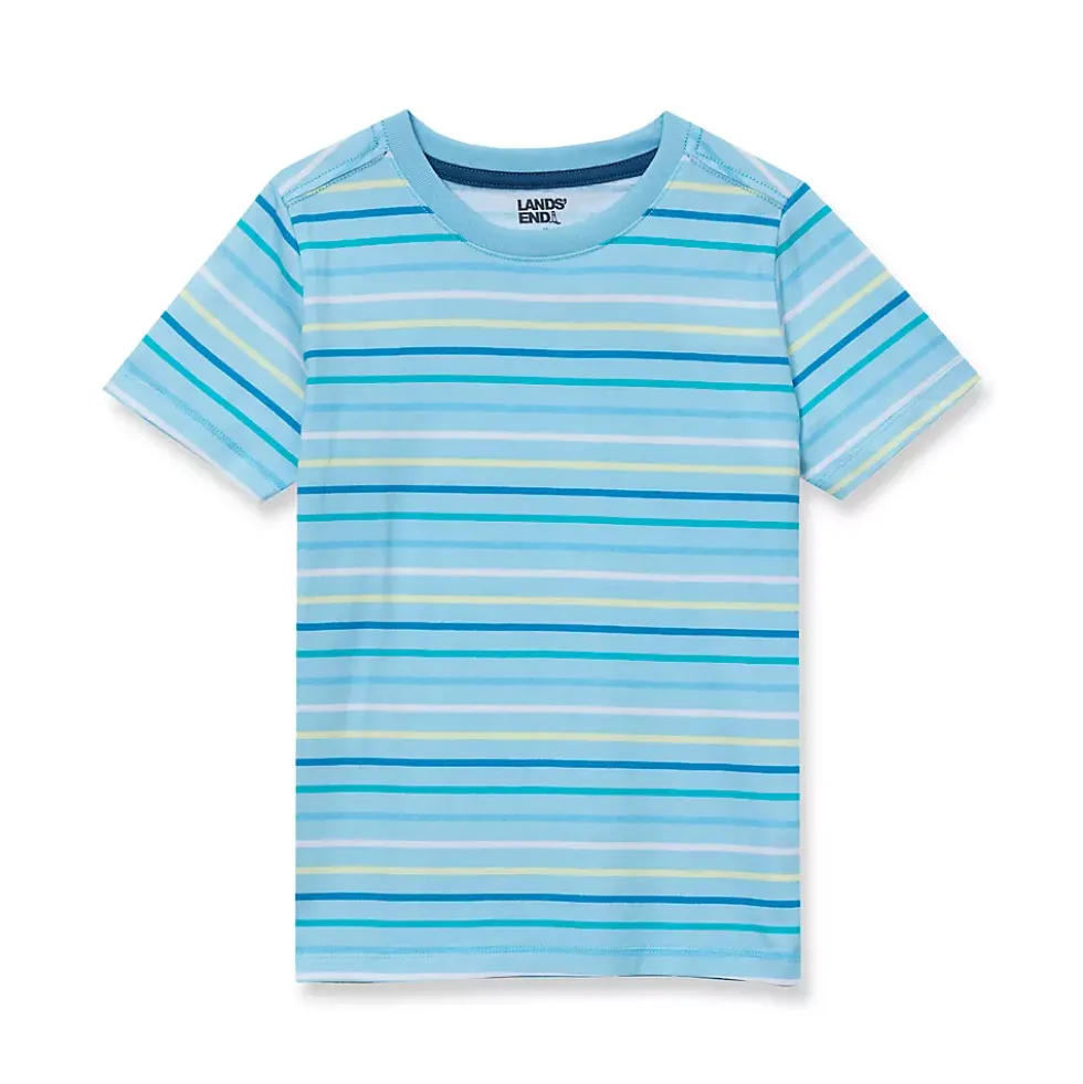 Boys Short Sleeve Stripe Crewneck Tee