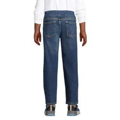 Boys Slim Iron Knee Stretch Pull On Denim Jeans