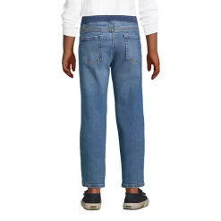 Boys Slim Iron Knee Stretch Pull On Denim Jeans