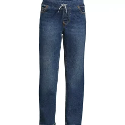 Boys Slim Iron Knee Stretch Pull On Denim Jeans