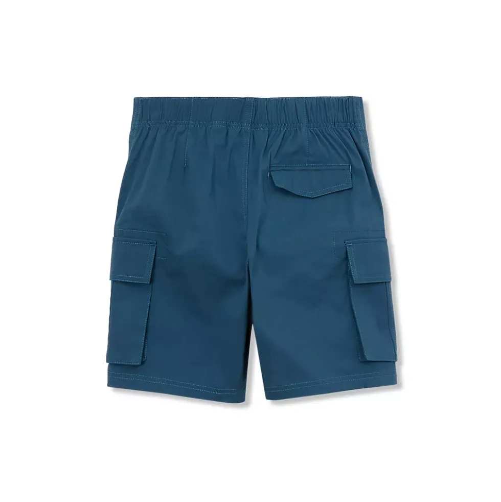 Boys Stretch Canvas Cargo Shorts