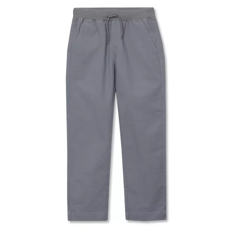 Boys Stretch Soft Rib Waist Iron Knee Pull On Pants
