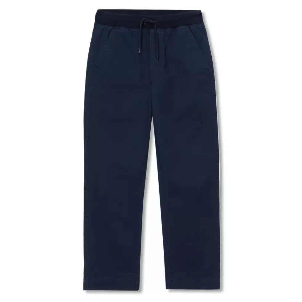 Boys Stretch Soft Rib Waist Iron Knee Pull On Pants