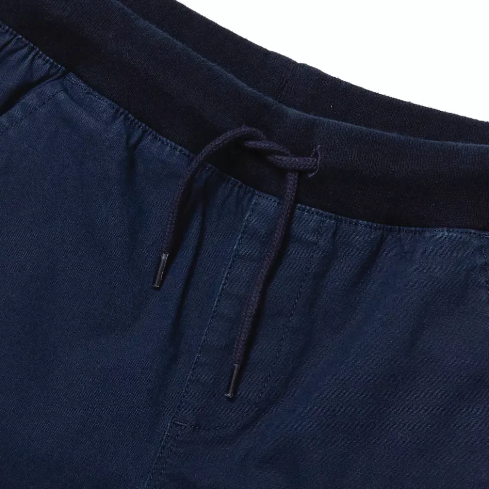 Boys Stretch Soft Rib Waist Iron Knee Pull On Pants