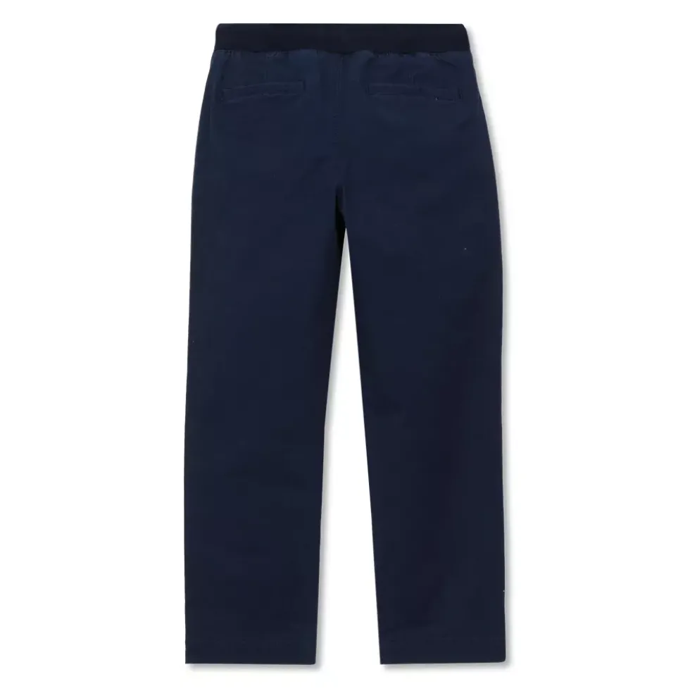 Boys Stretch Soft Rib Waist Iron Knee Pull On Pants