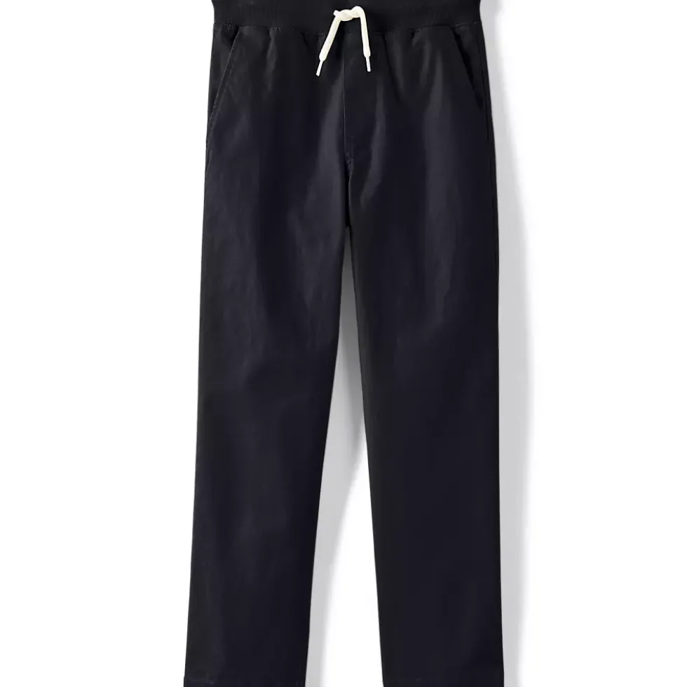 Boys Stretch Soft Rib Waist Iron Knee Pull On Pants