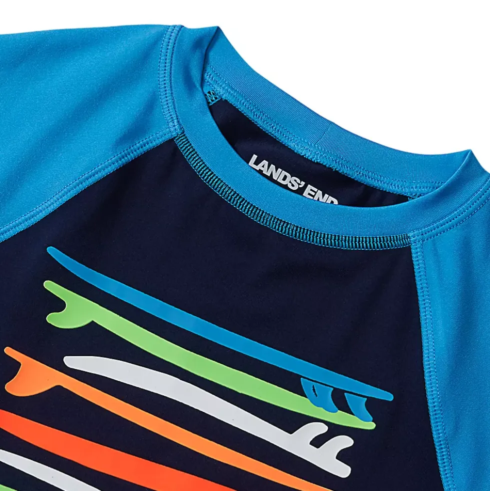 Boys Sunshade UPF 50 Chlorine Resistant Short Sleeve Crew Neck Rash Guard