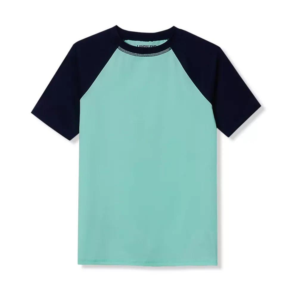 Boys Sunshade UPF 50 Chlorine Resistant Short Sleeve Crew Neck Rash Guard