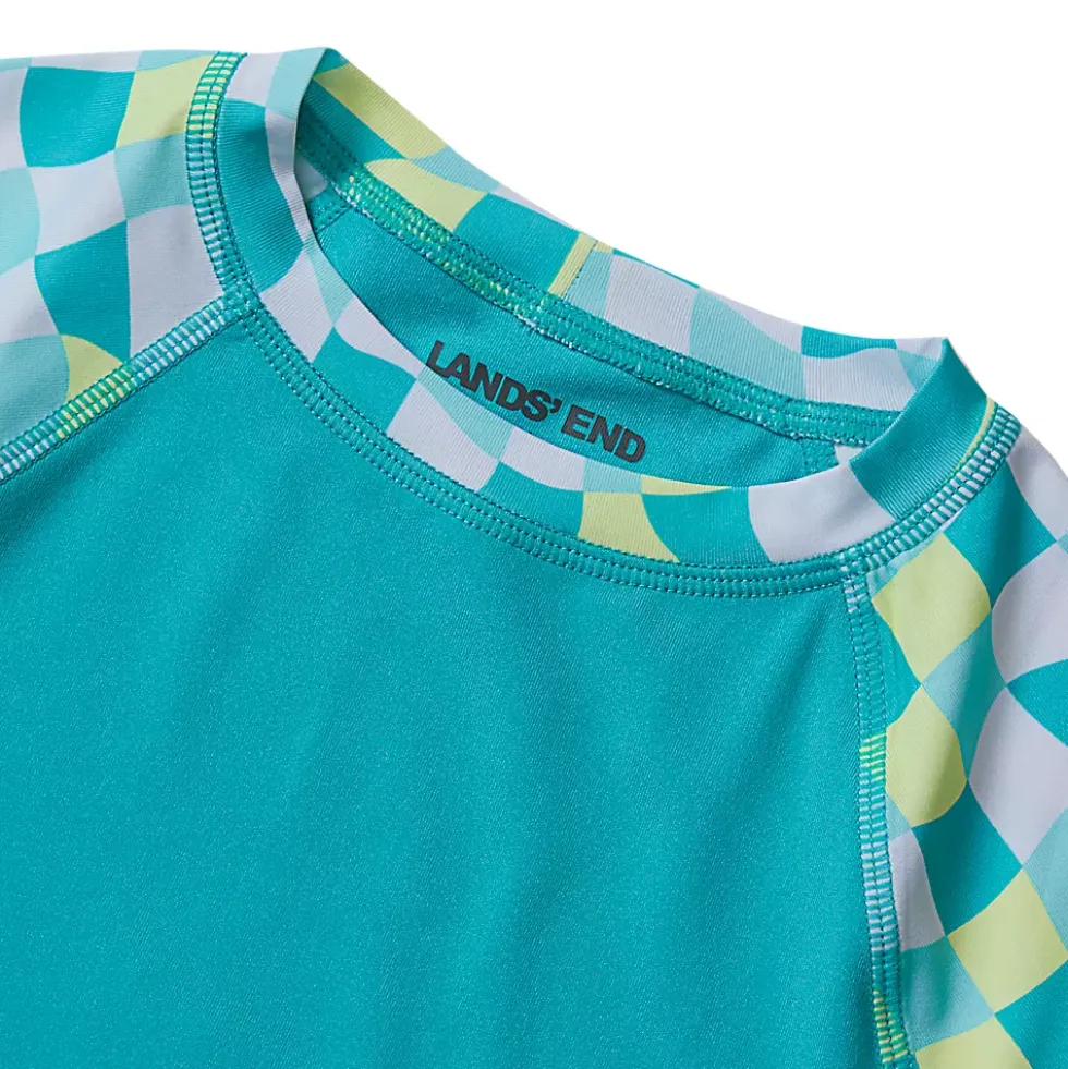 Boys Sunshade UPF 50 Chlorine Resistant Short Sleeve Crew Neck Rash Guard