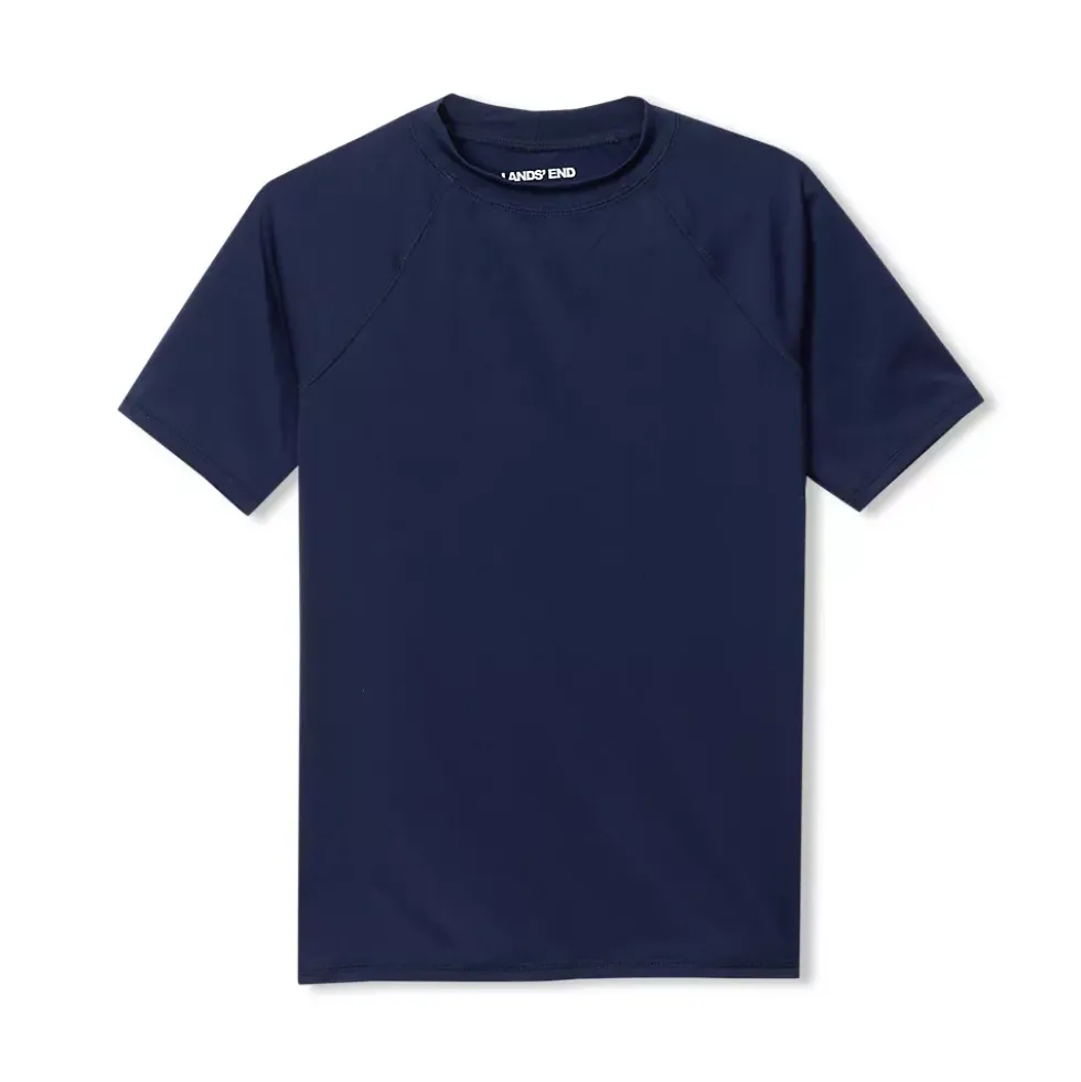 Boys Sunshade UPF 50 Chlorine Resistant Short Sleeve Crew Neck Rash Guard