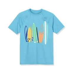 Boys Sunshade UPF 50 Chlorine Resistant Short Sleeve Crew Neck Rash Guard