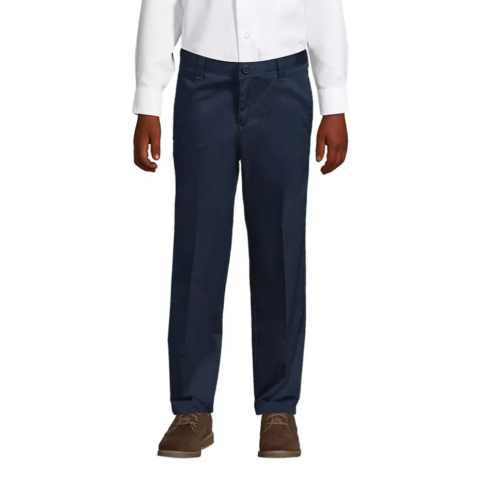 Boys Tailored Fit Blend Iron Knee Plain Front Pants