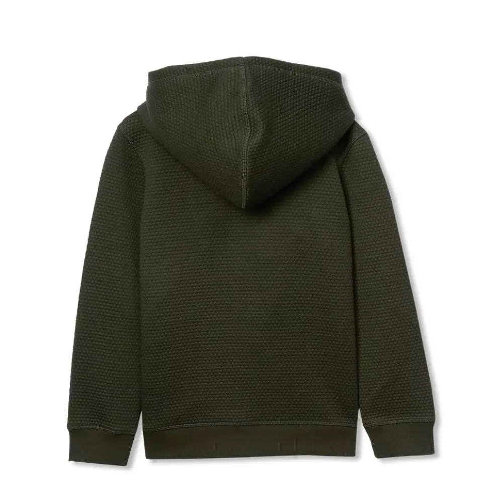 Boys Texture Knit Zip Up Hoodie