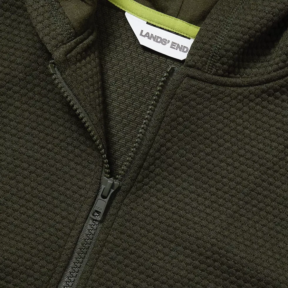 Boys Texture Knit Zip Up Hoodie