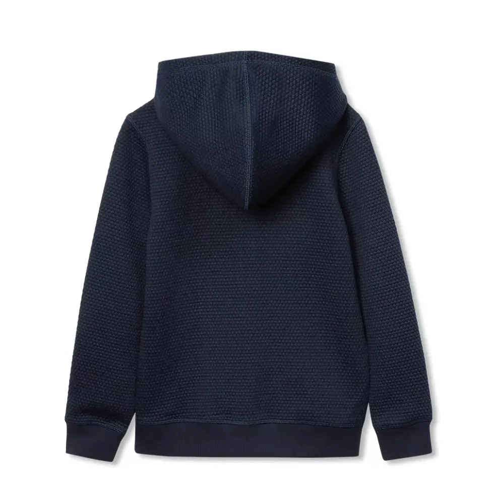 Boys Texture Knit Zip Up Hoodie