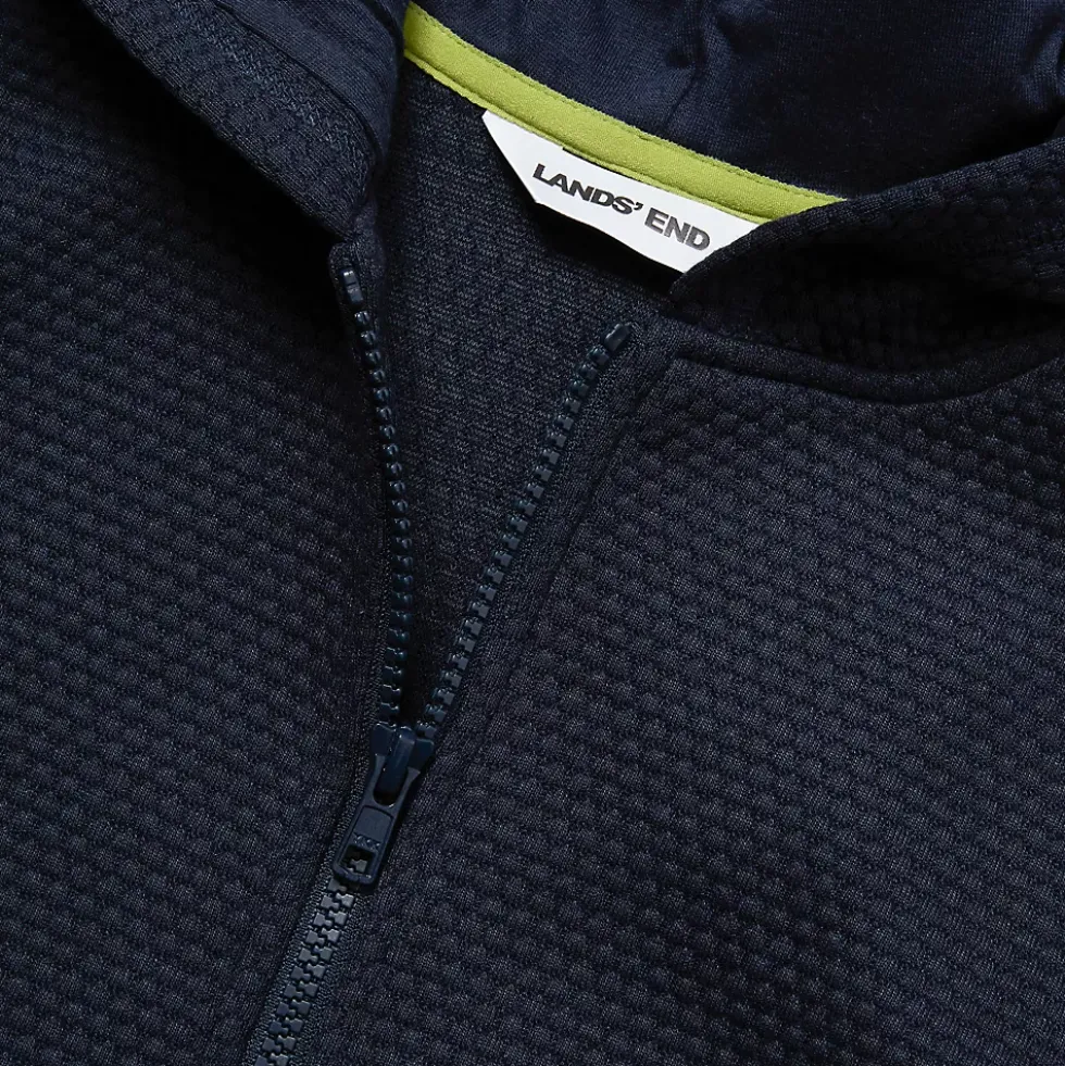 Boys Texture Knit Zip Up Hoodie