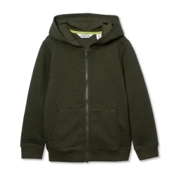 Boys Texture Knit Zip Up Hoodie
