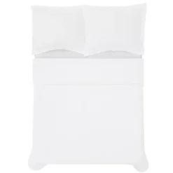 Cannon Solid Cotton Percale Duvet Cover Set