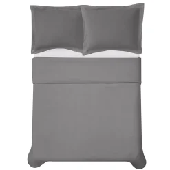 Cannon Solid Cotton Percale Duvet Cover Set